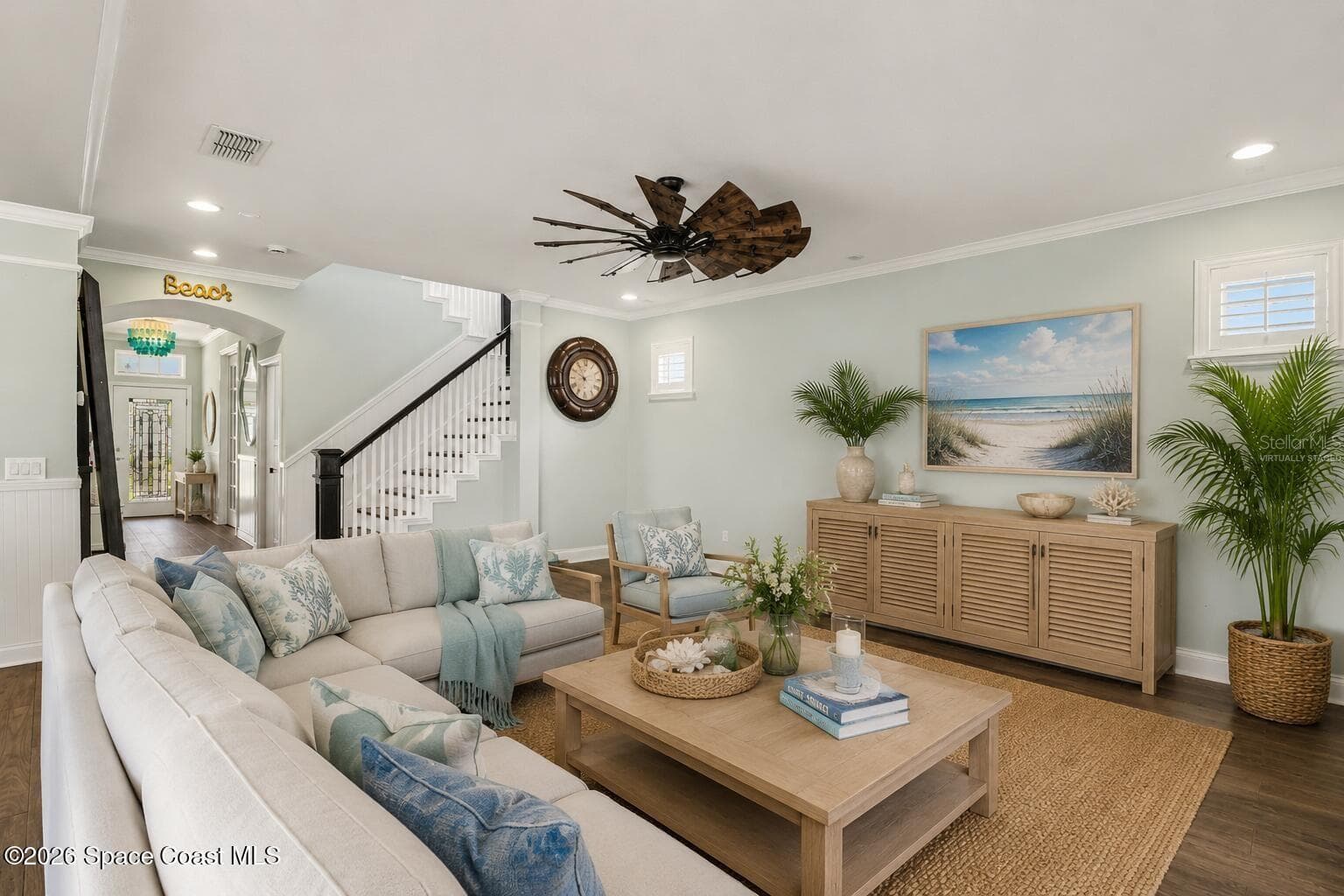 Virtually Staged Living Room - 10651 LANGEFIELD ST, ORLANDO