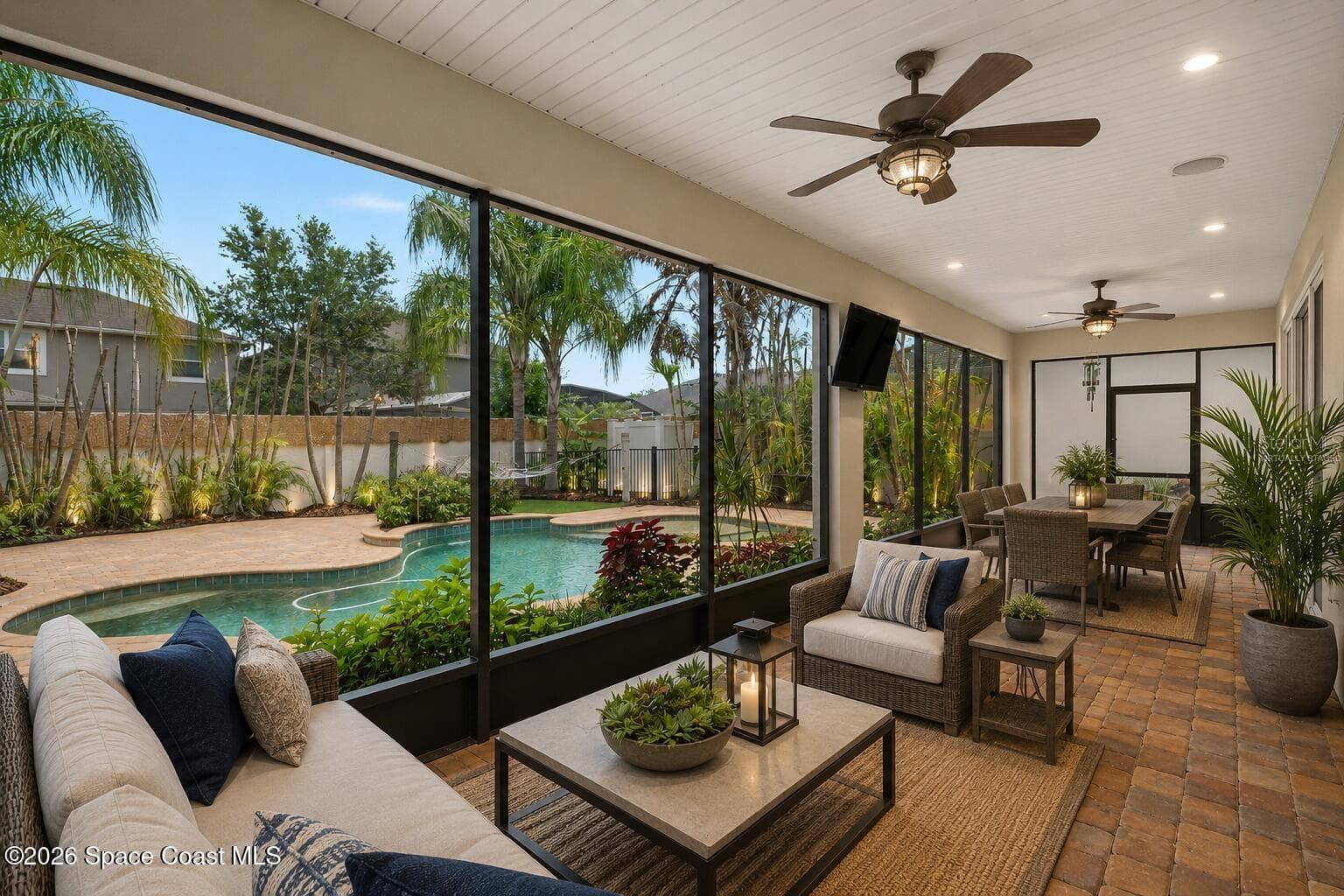 Virtually Staged Screened Porch - 10651 LANGEFIELD ST, ORLANDO