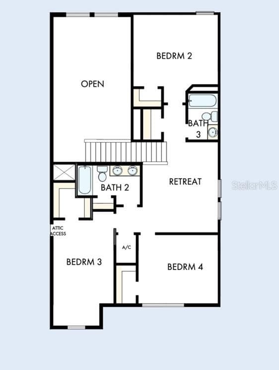 Floor Plan Second Floor - 5147 CREEK SAND DR, APOLLO BEACH