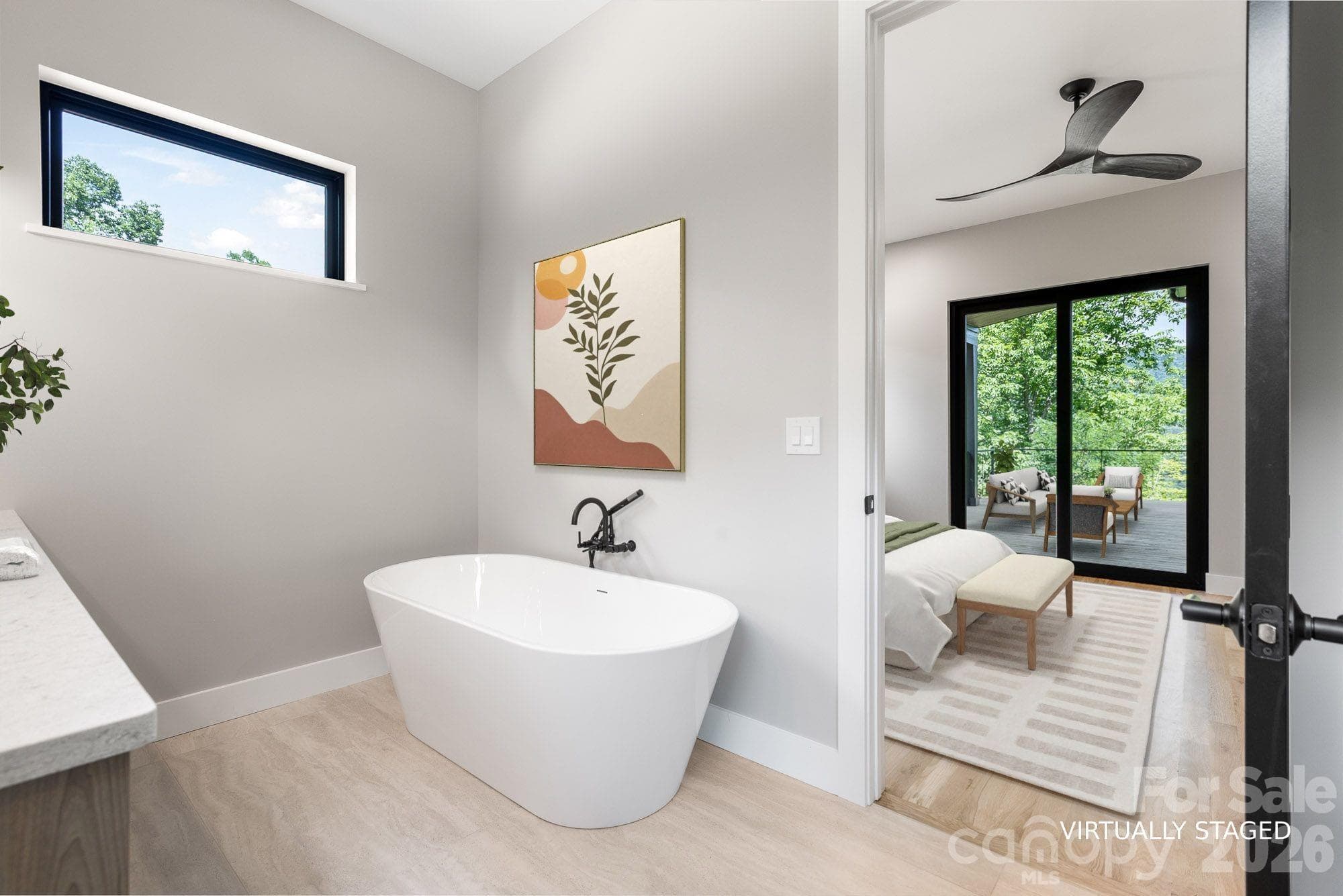 Primary suite virtually staged. - 60 King Horn Ridge, Waynesville