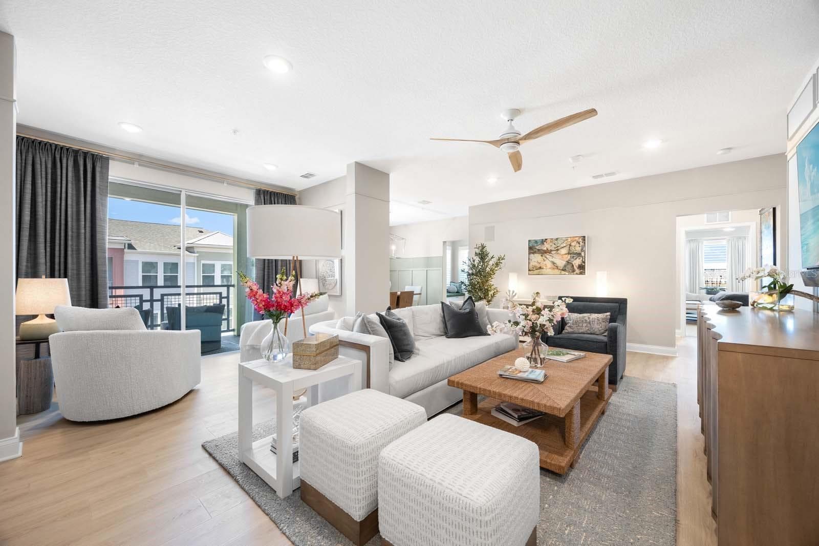 Living Room - 7557 LAUREATE BLVD #6407, ORLANDO