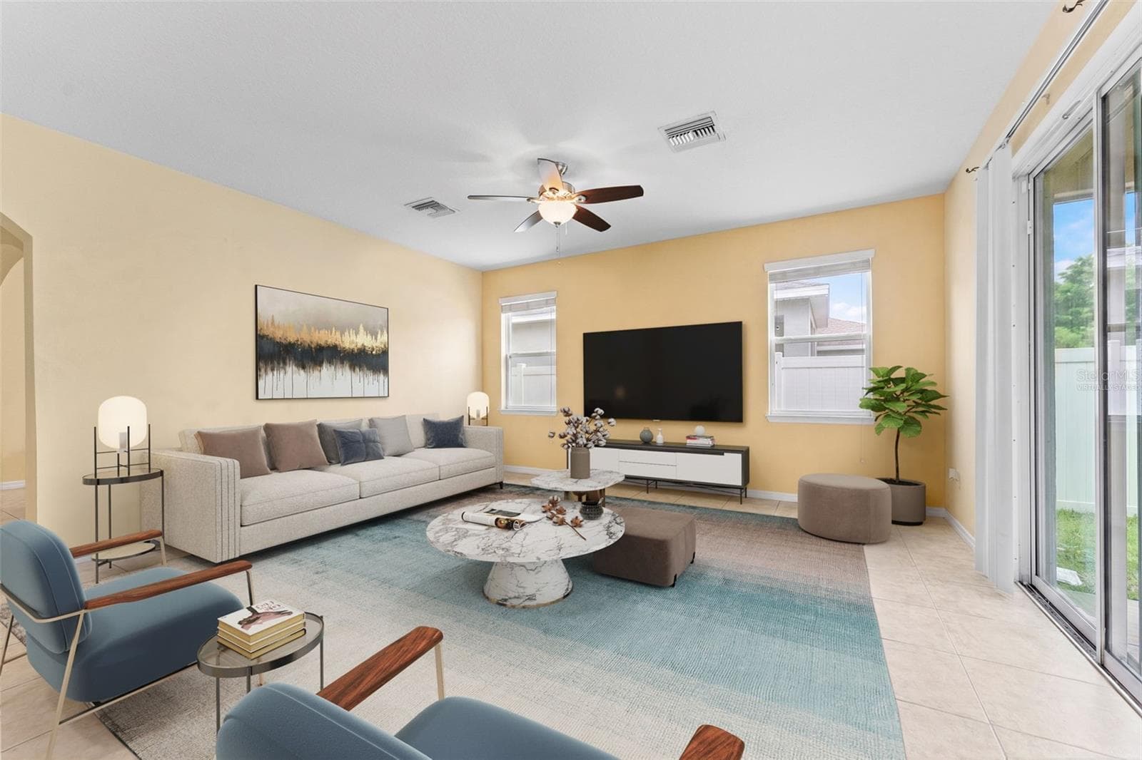 Living Room (Virtually Staged) - 11620 WARREN OAKS PL, RIVERVIEW