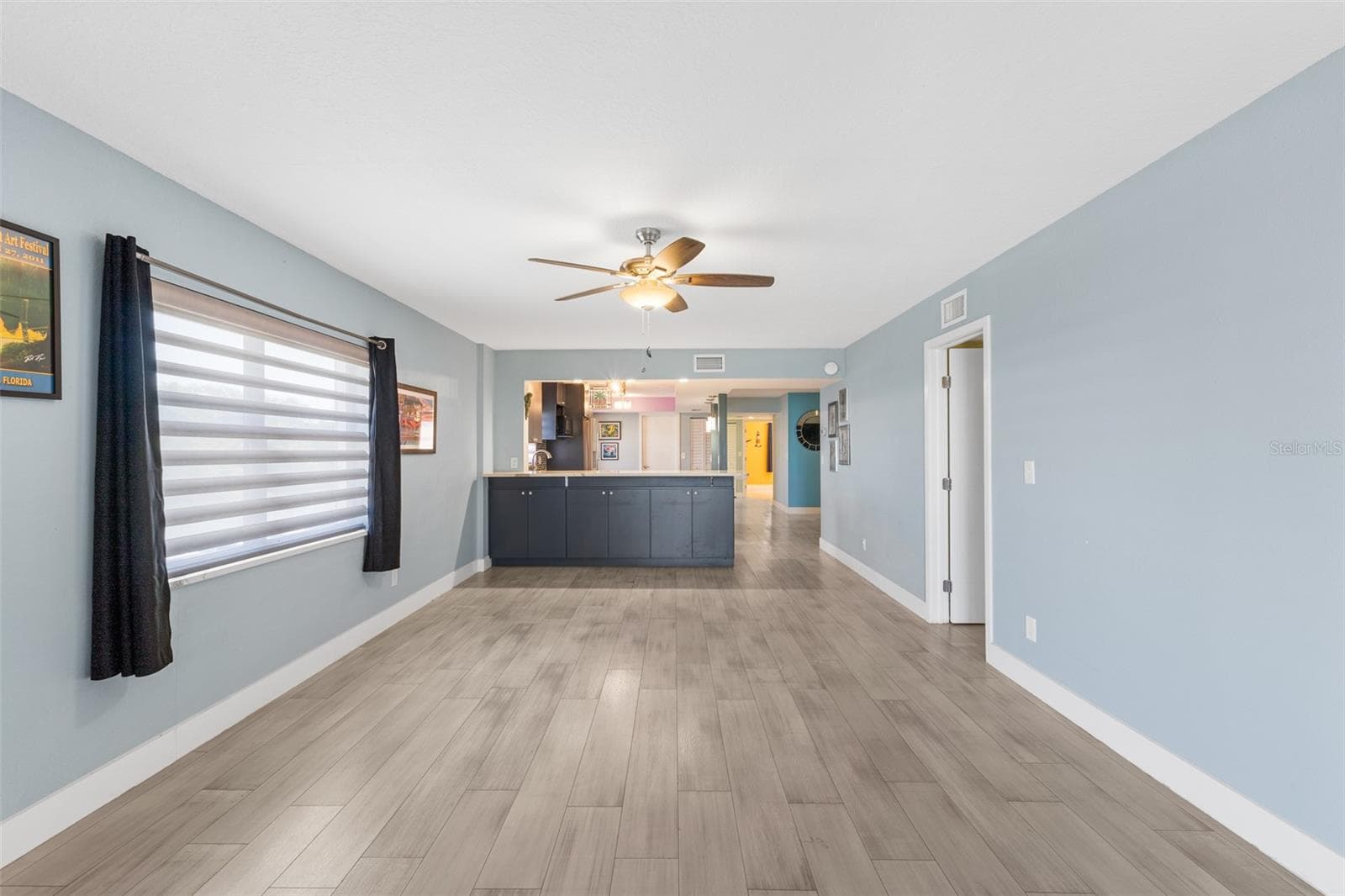 Living Space View From The Sliders - 3165 N ATLANTIC AVE #B209, COCOA BEACH