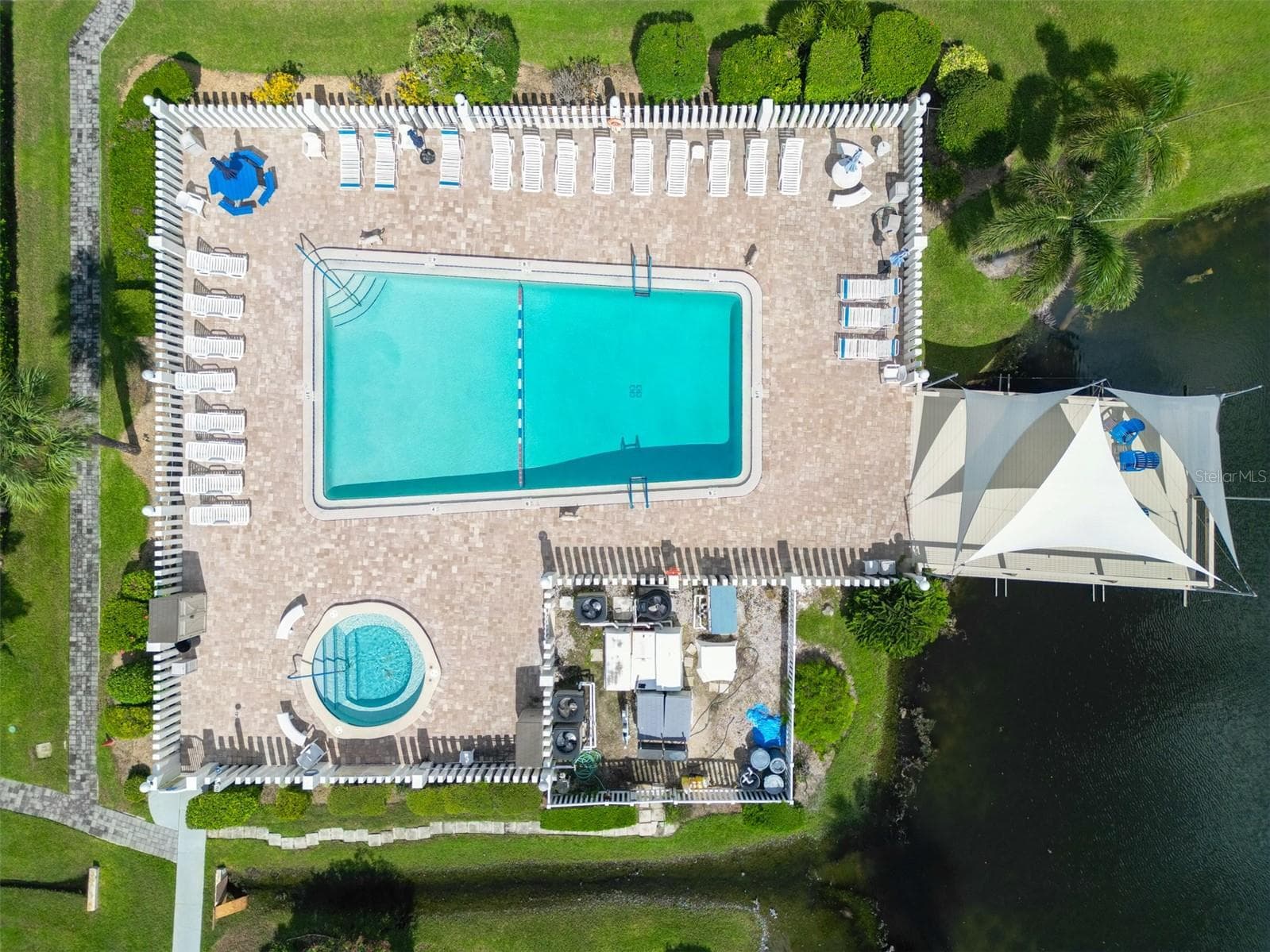 Aerial of Pool/Spa - 3165 N ATLANTIC AVE #B209, COCOA BEACH