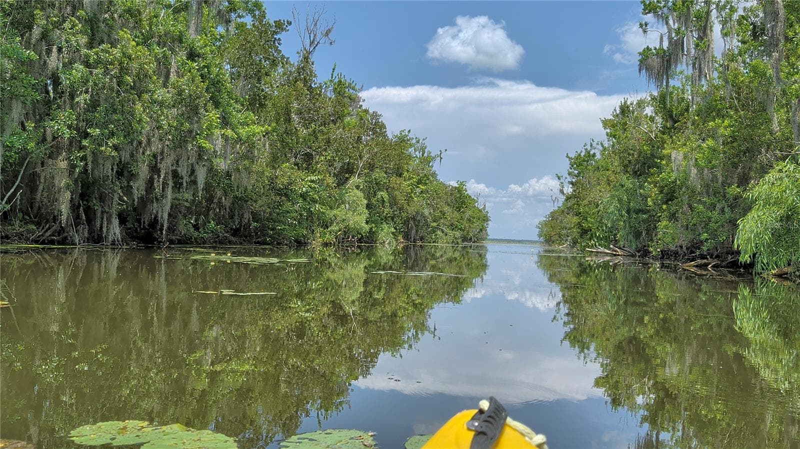 View from kayak traveling through canal toward the lake - SULEN RD, LADY LAKE