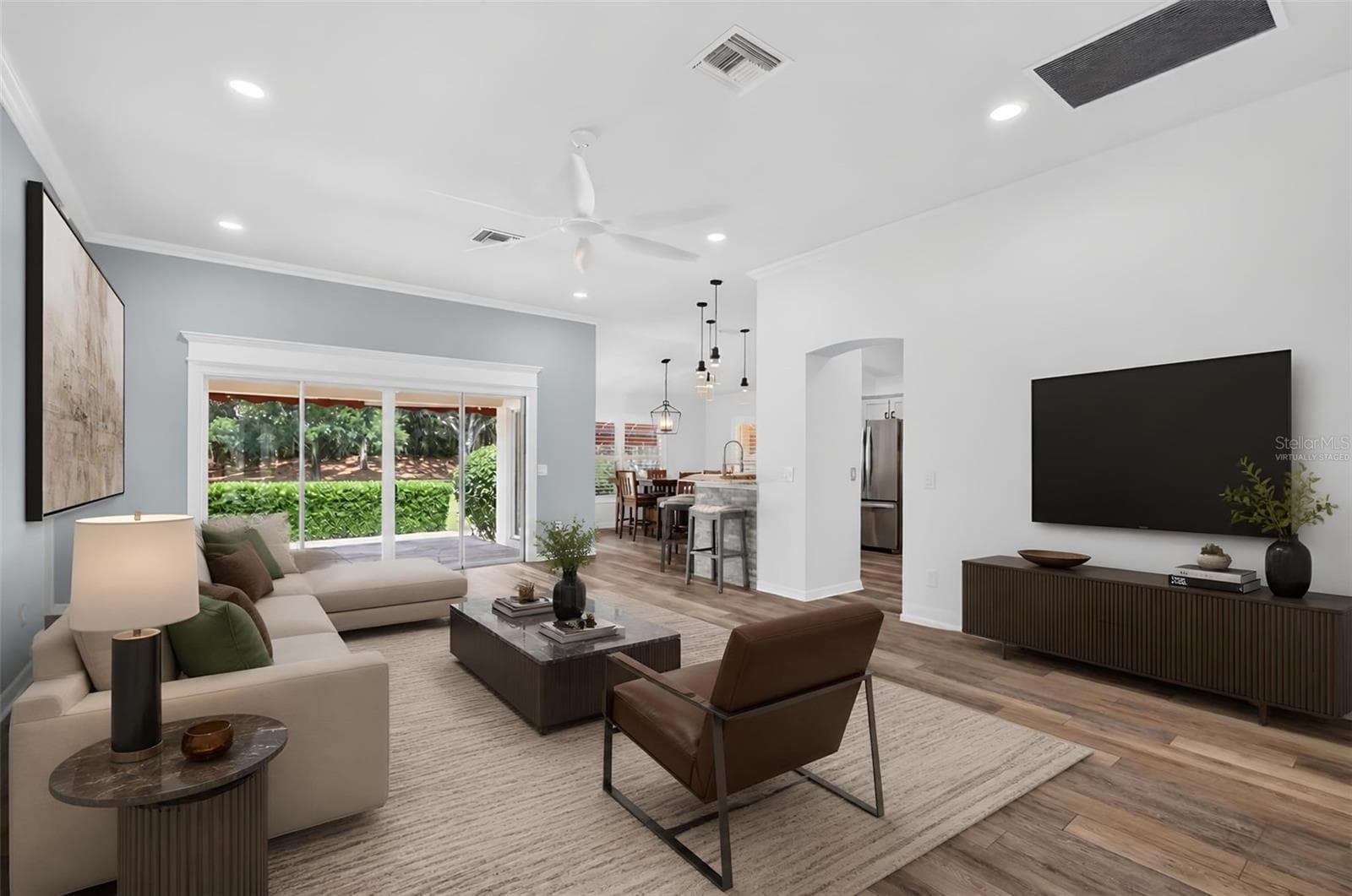 Living Room - Virtually Staged - 522 LOMA PASEO DR, THE VILLAGES