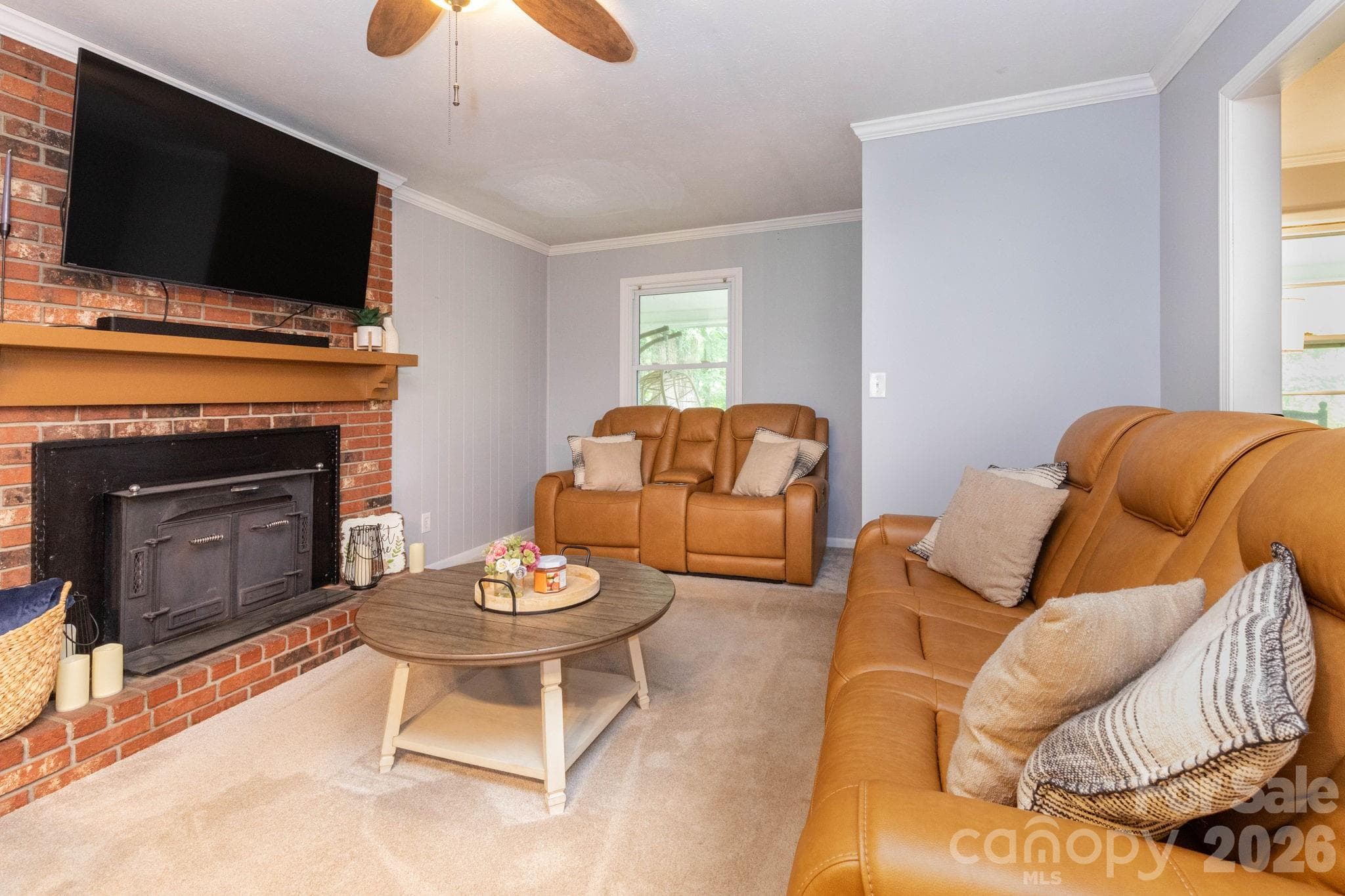 Family Room with Fireplace - Hendersonville