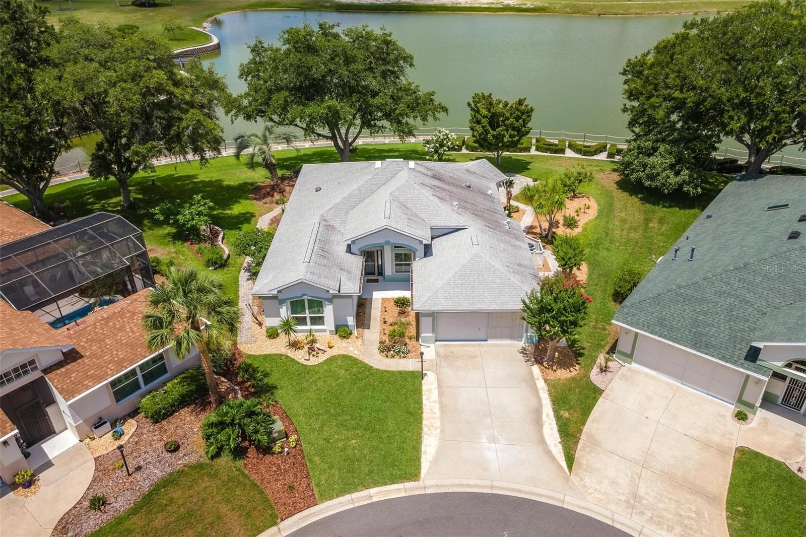 Aerial of home and Cul-de-sac - 3354 SAINT LUCIA CT, TAVARES