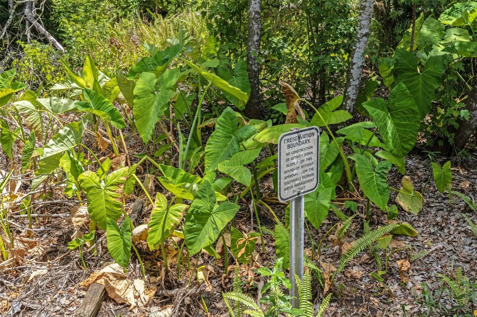 Back Yard Sign for Conservation Mitigation Area - 907 50TH ST E, BRADENTON