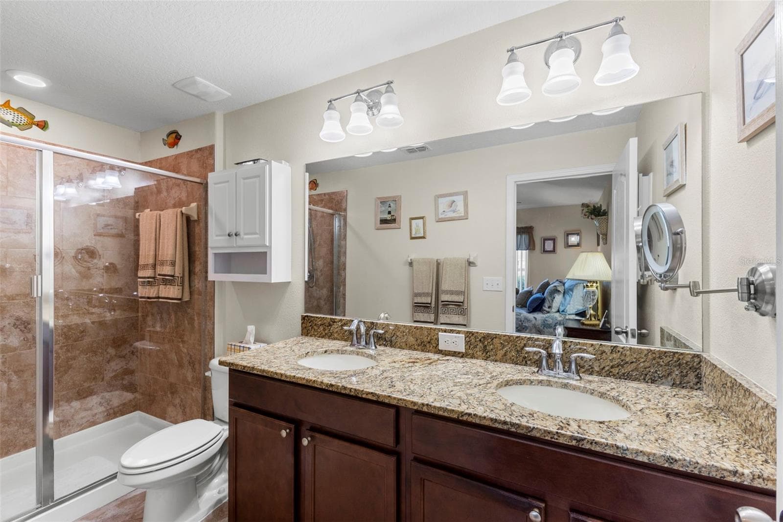 Ensuite with dual vanity and step-in shower - 13627 CREST LAKE DR, HUDSON