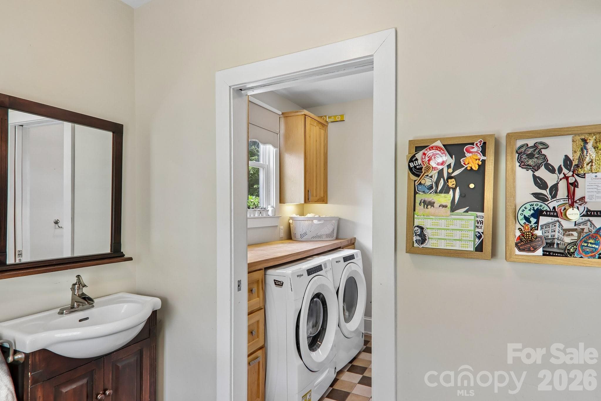 Bathroom/laundry room on main - 23 Tuskeegee Street, Asheville