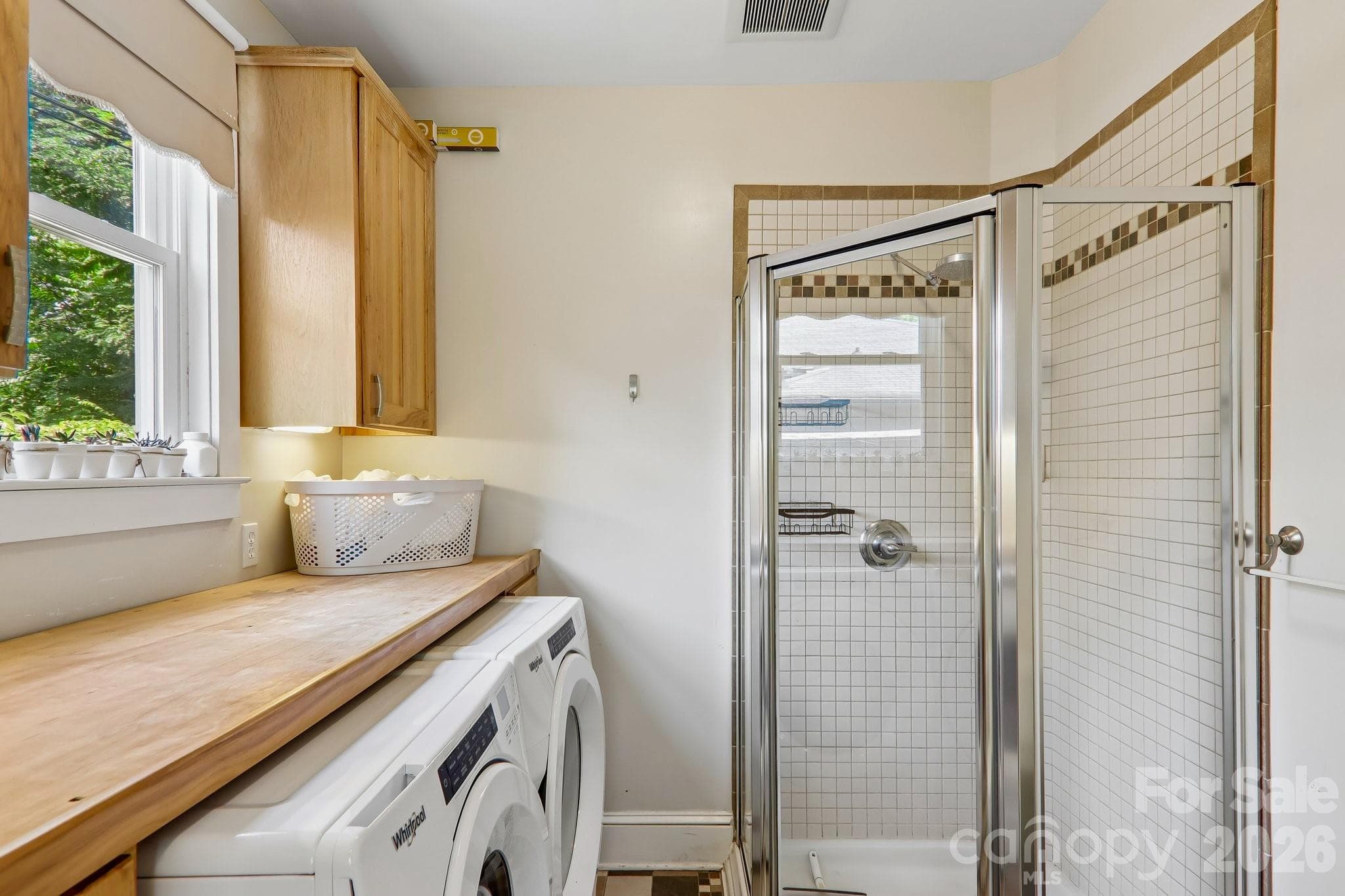 Bathroom/laundry room on main - 23 Tuskeegee Street, Asheville