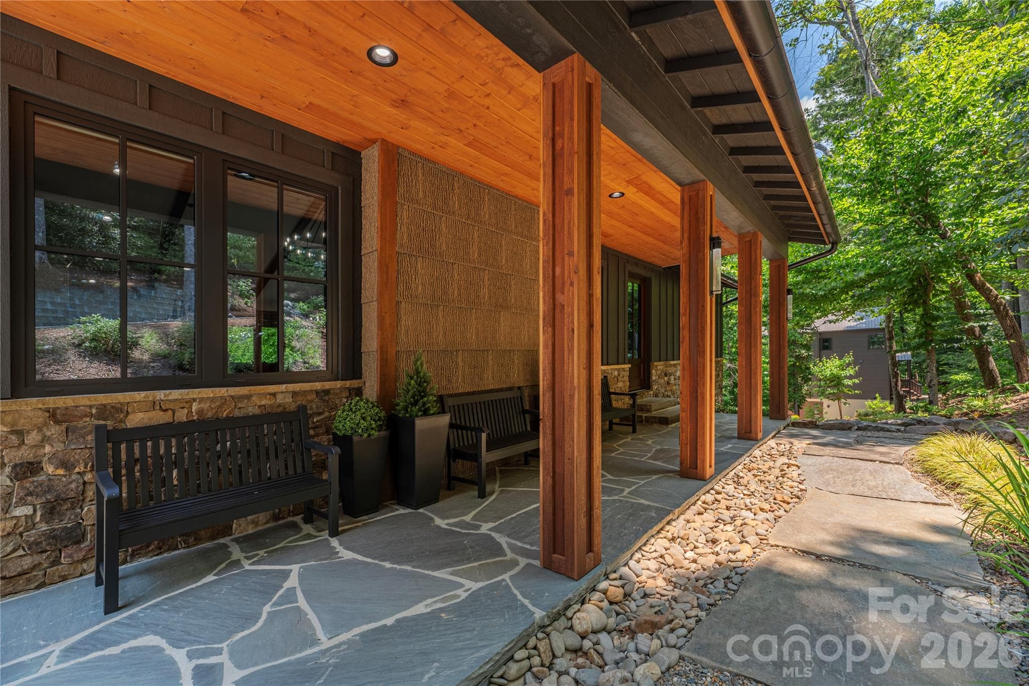 Main home covered front porch - 28 & 30 Garren View Drive, Fairview