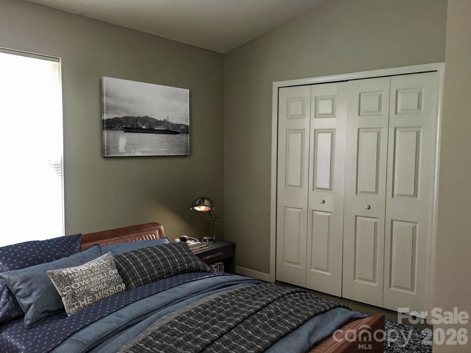Bedroom 1 (virtually staged) - Charlotte