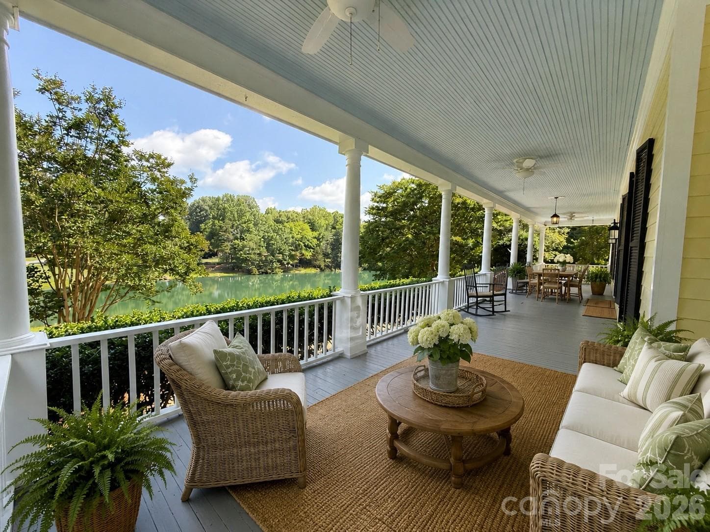 Front wrap around porch virtually staged - Browns Summit