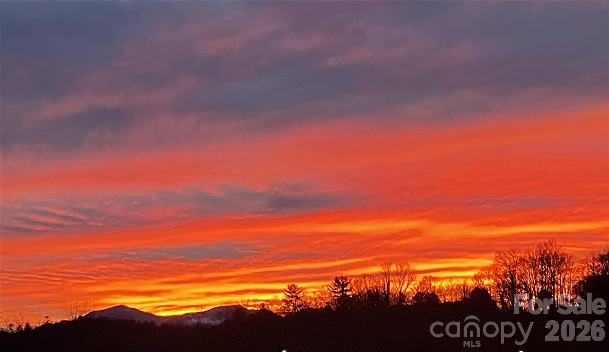 Sunset views from back porch by seller - 15 Craftsman View Drive, Asheville