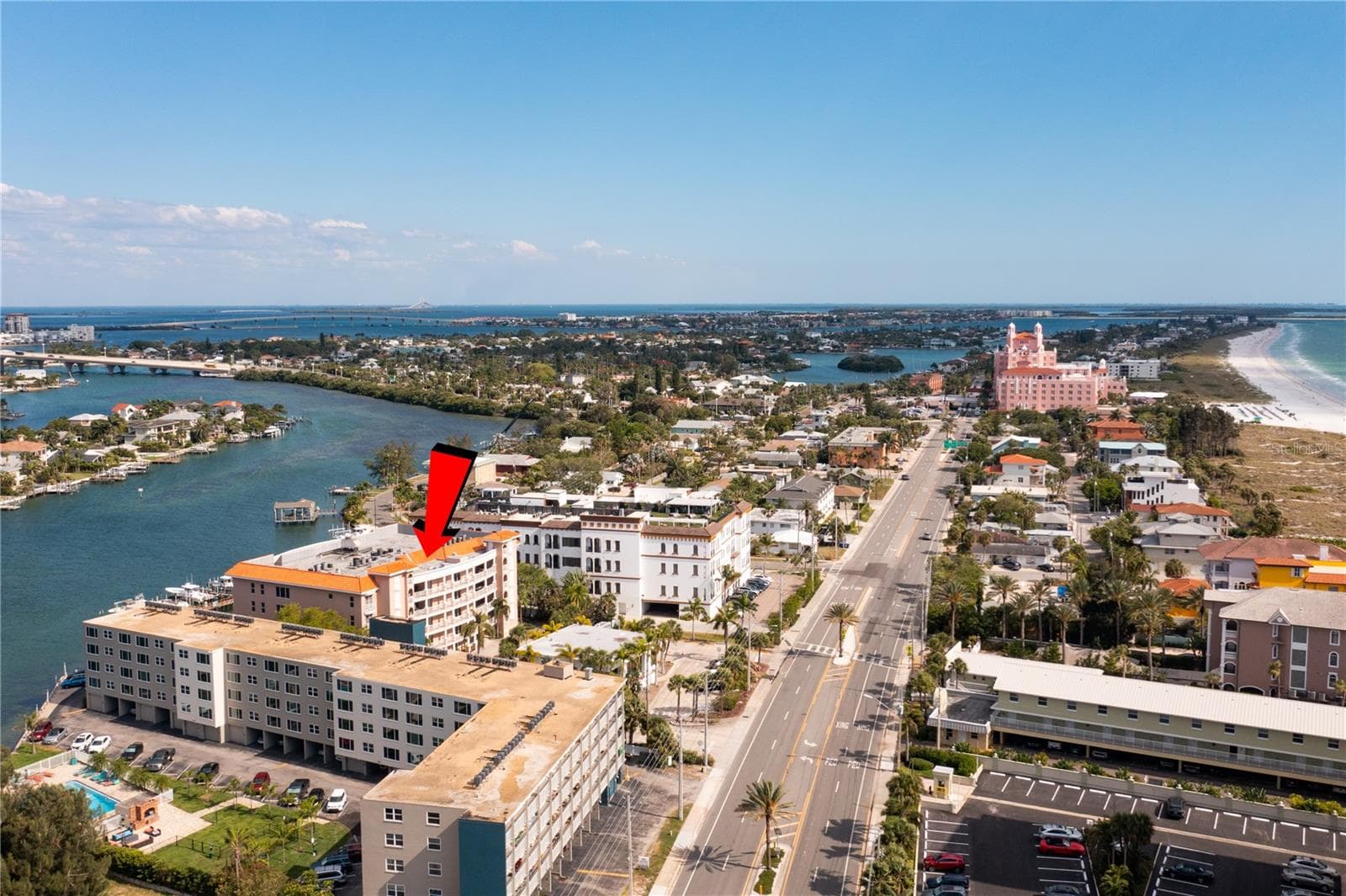 Aerial View - 3805 GULF BLVD #203, ST PETE BEACH