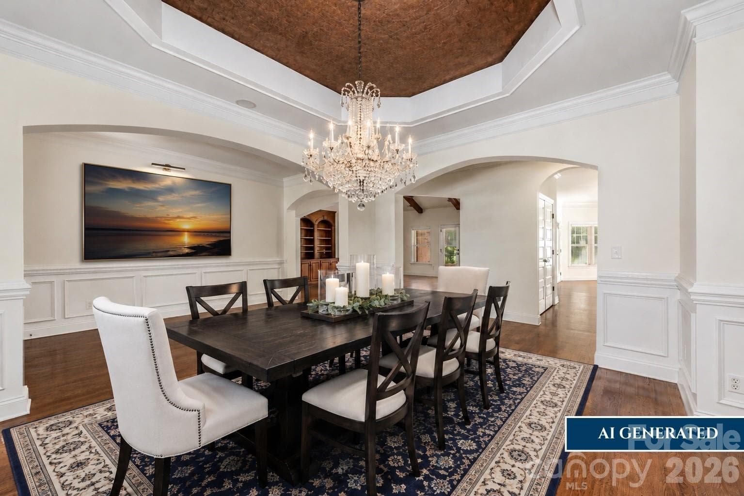AI Generated - Virtual Lighting, Furniture & Decor. - 4709 Rockwood Drive, Waxhaw