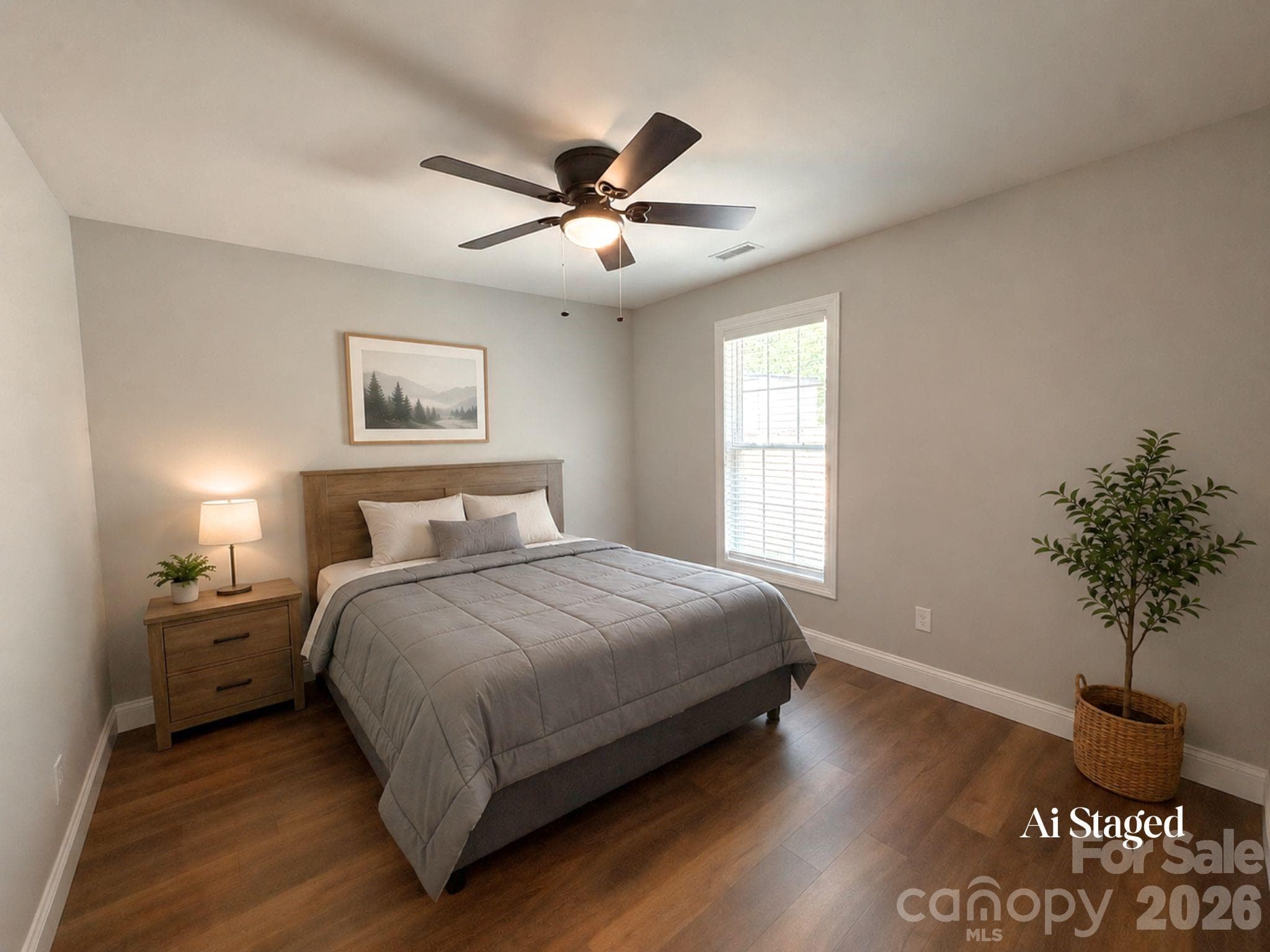 Primary Bedroom (Virtually Staged) – Spacious primary bedroom with luxury vinyl plank flooring, neutral finishes, and ample room for a full bedroom suite. Virtually staged to illustrate the room’s potential. - Chester