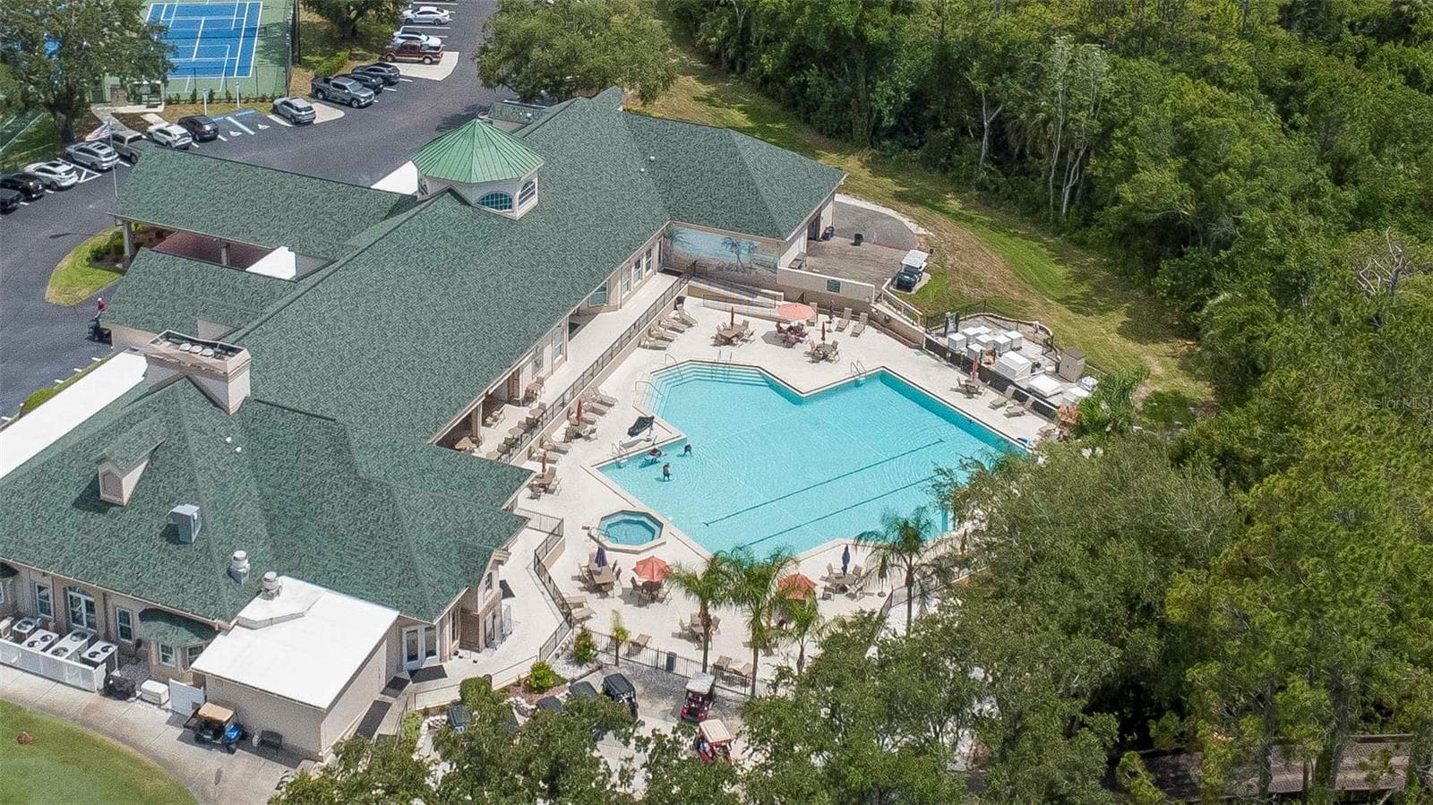 Community Pool Drone Overview - 10029 BROOKDALE DR, NEW PORT RICHEY
