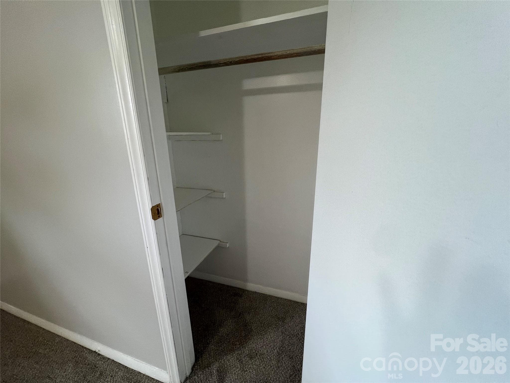 Bedroom #1 Closet with shelves - 649 Pine Street Extension, Forest City