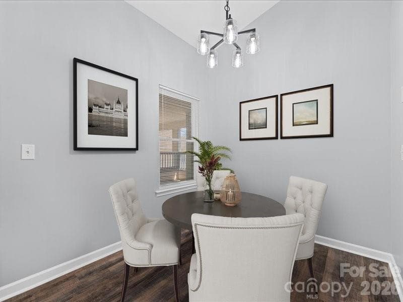Virtually Staged Dining Room - 8119 Tremaine Court, Charlotte