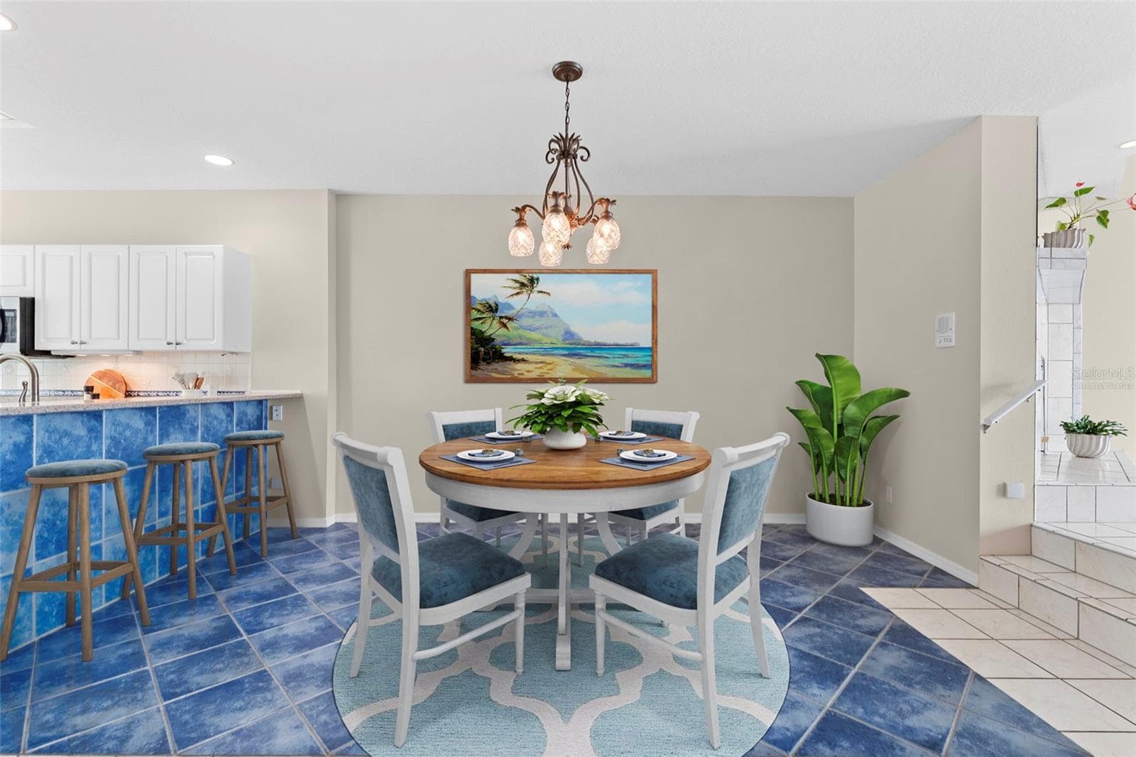 Dining Room Virtually Staged - 1071 PINELLAS BAYWAY S, ST PETERSBURG