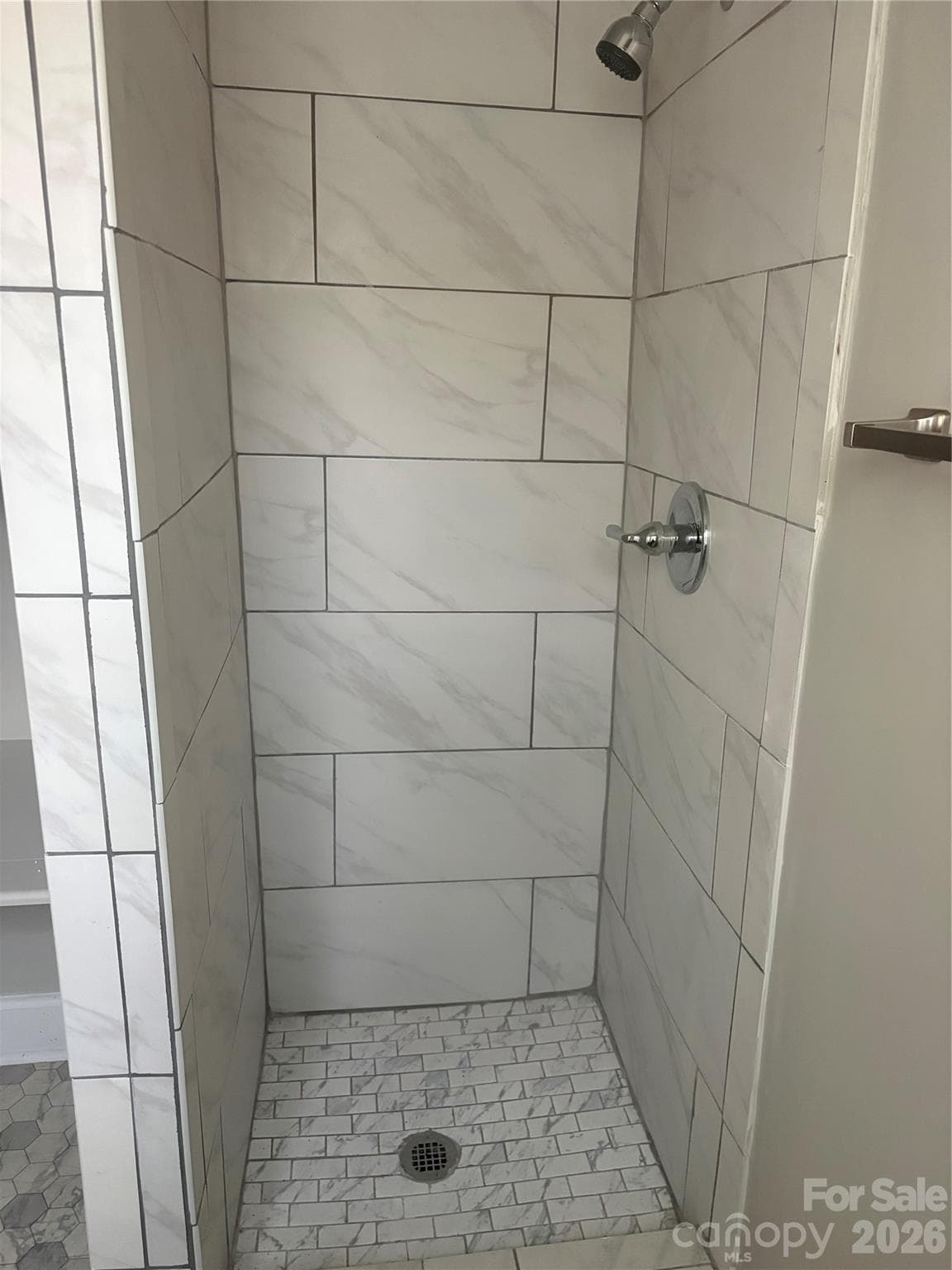 Primary Tiled Shower And Tiled Floor - Concord