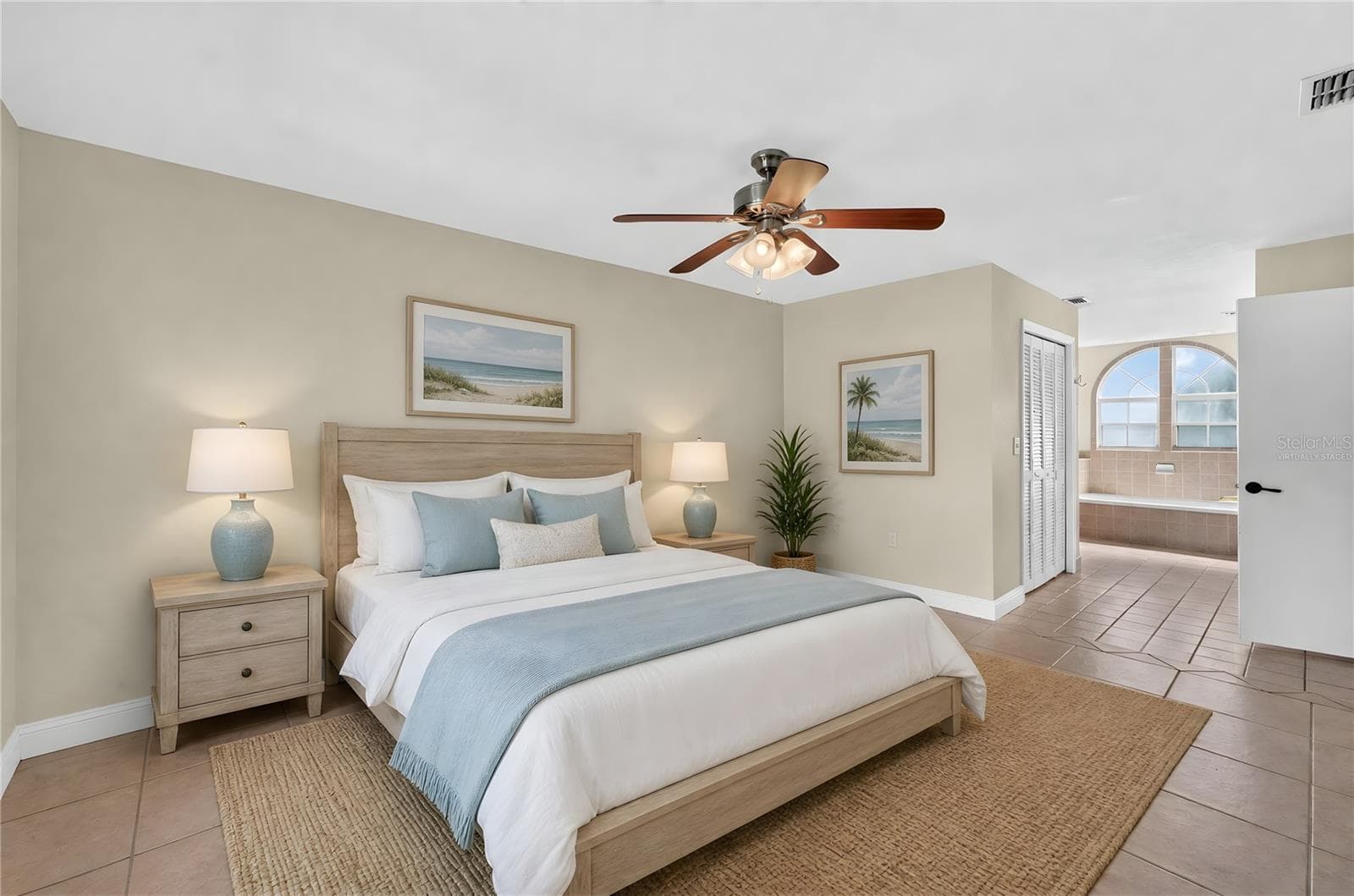 Virtually Staged 1st Primary Bedroom (1st Floor) - 5309 ST LUCIA DR, LAKELAND