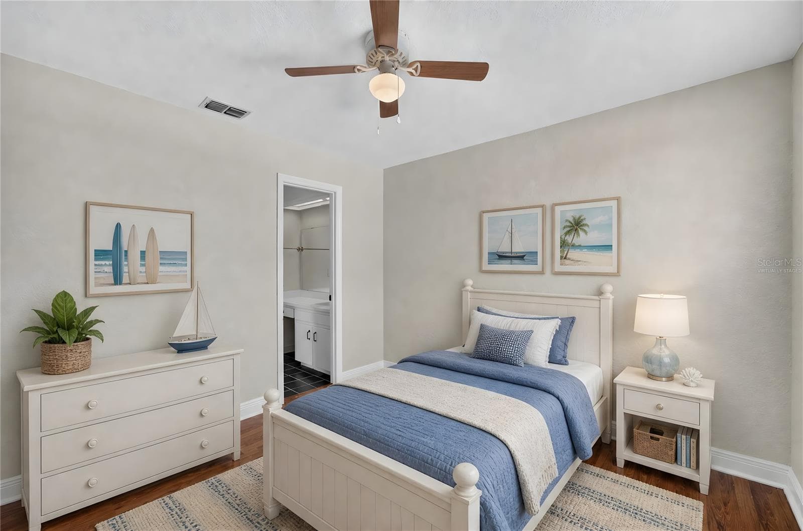 Virtually Staged 2nd Story 1st Bedroom - 5309 ST LUCIA DR, LAKELAND