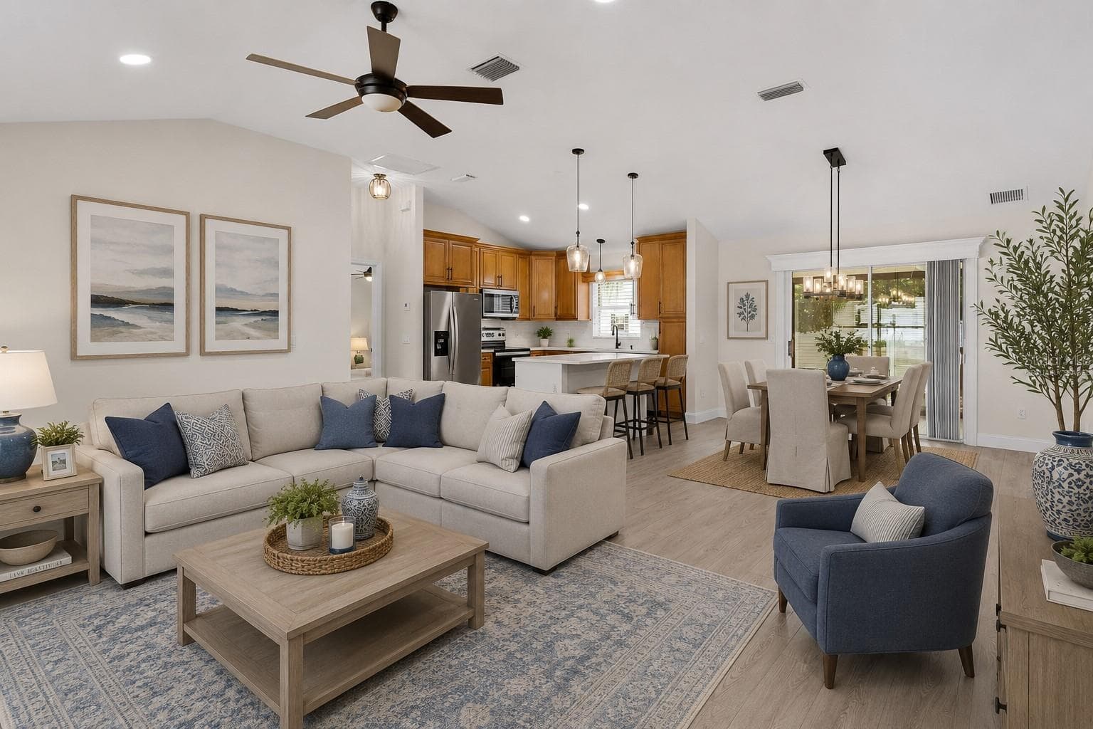 Virtually staged living and dining - 1213 EL ESPARZA LN, THE VILLAGES