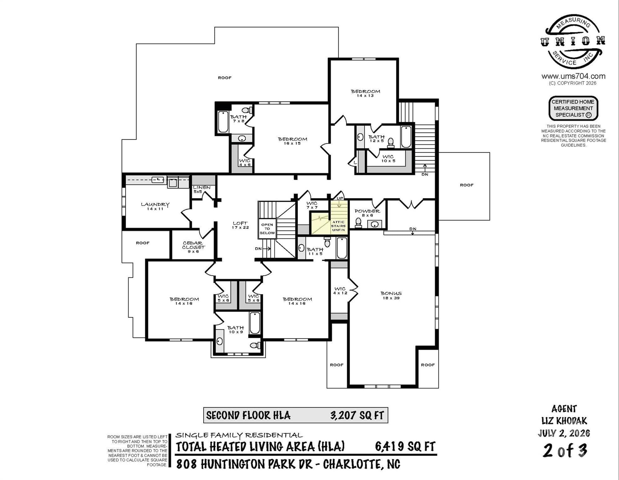 Floor Plan 2 - 808 Huntington Park Drive, Charlotte