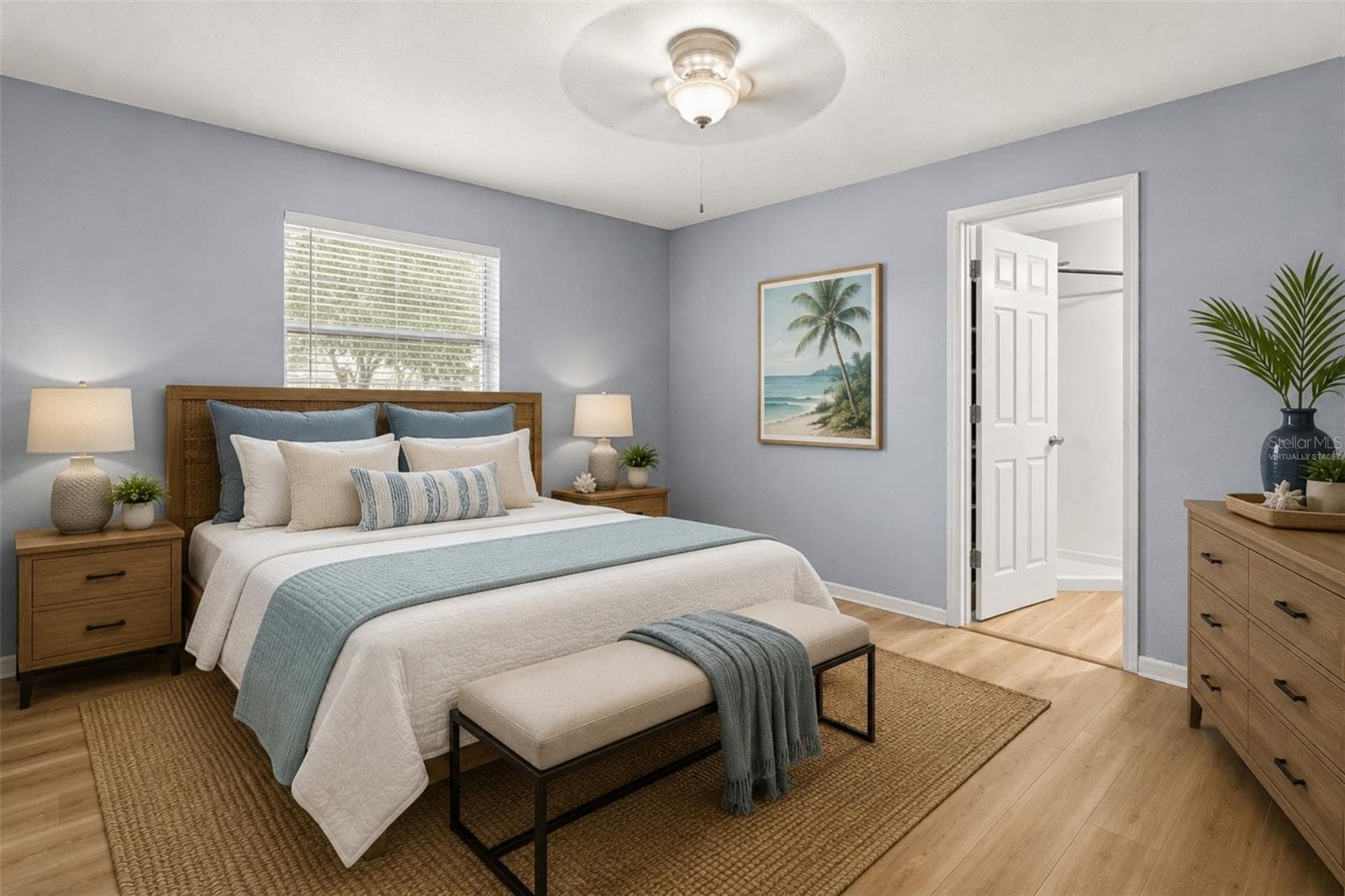Bedroom - Virtually Staged Furniture - 3469 JANET ST, APOPKA