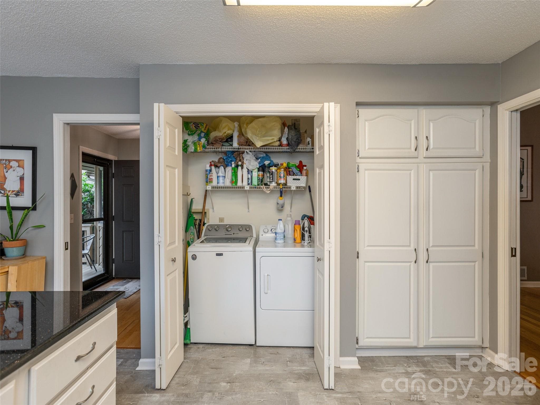 Laundry and panty neatly tucked behind closed doors. - 606 Red Oak Drive, Hendersonville