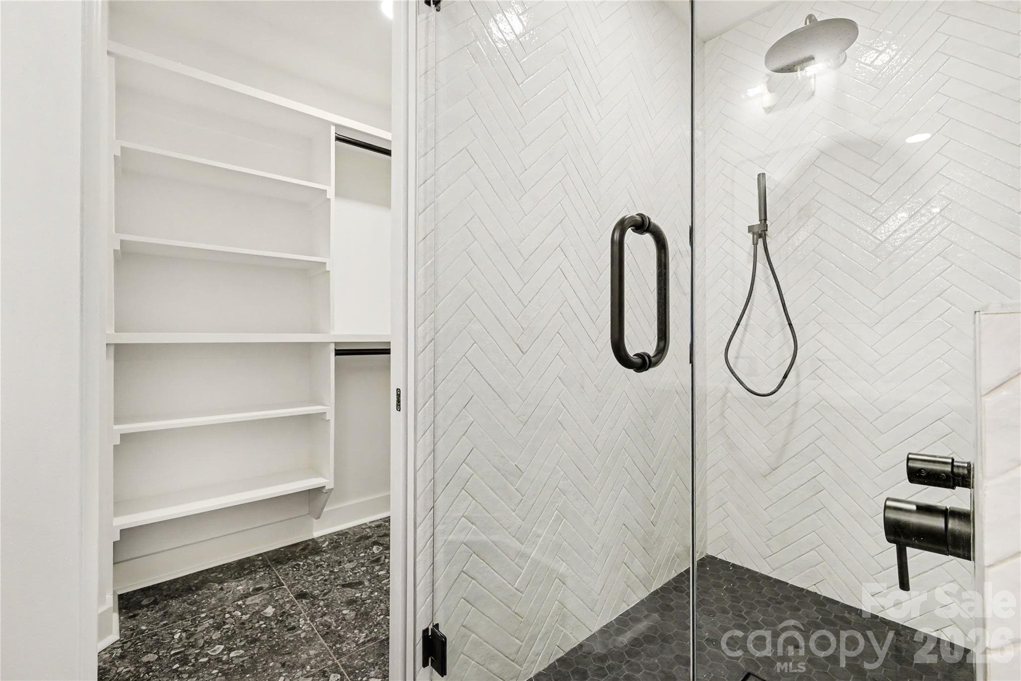 Master bath with walk-in shower - 3024 Walter Street, Charlotte