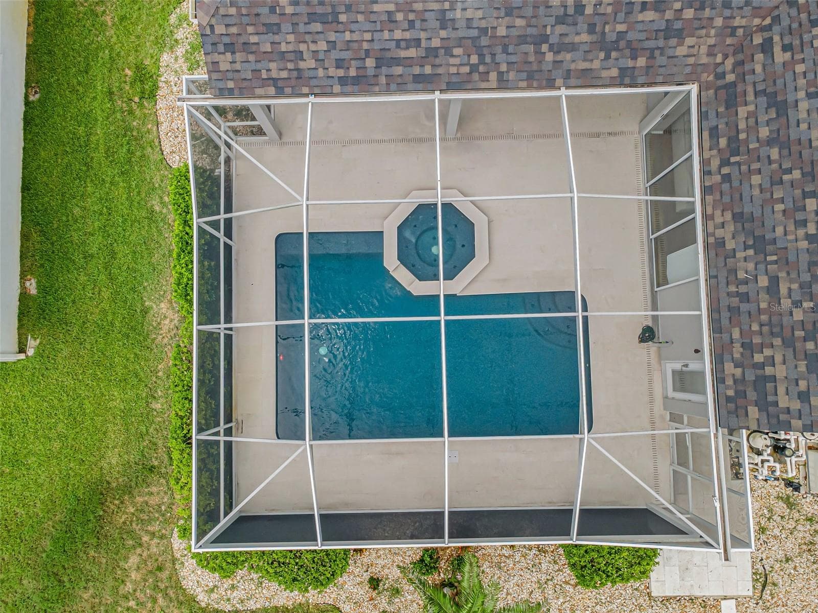 Pool Aerial - 4084 LIGUSTRUM DR, PALM HARBOR