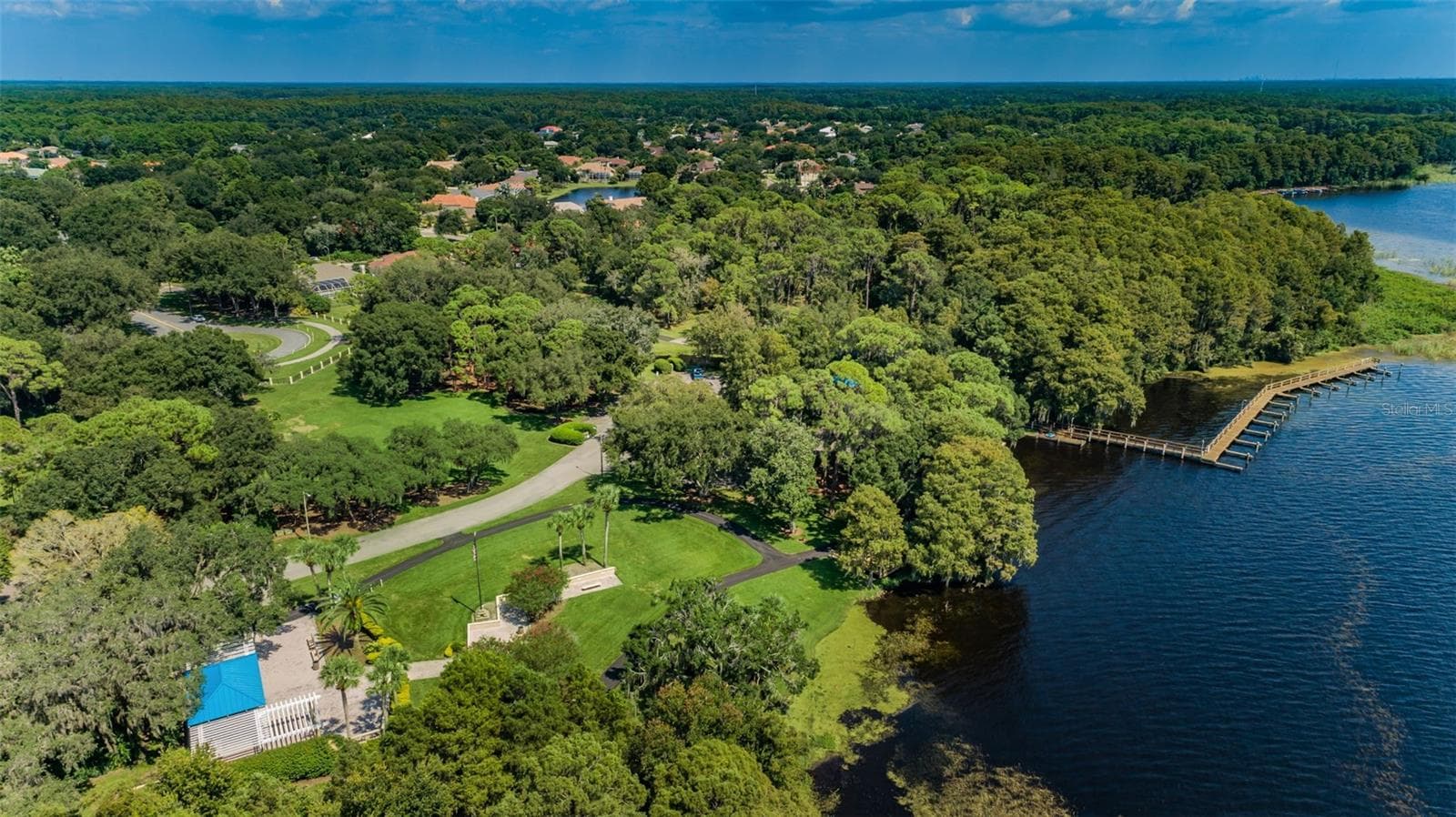 Aerial of Lakefront Park at Lake Tarpon - 4084 LIGUSTRUM DR, PALM HARBOR