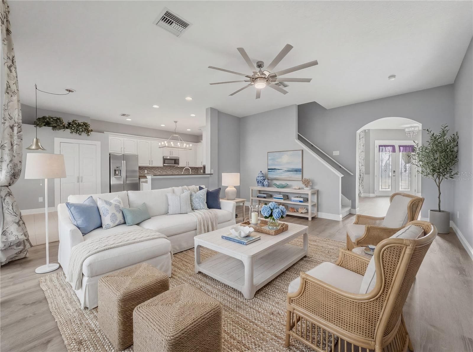 Virtually Staged Family Room - 11530 Oyster Bay Circle, New Port Richey, FL 34654 - 11530 OYSTER BAY CIR, NEW PORT RICHEY
