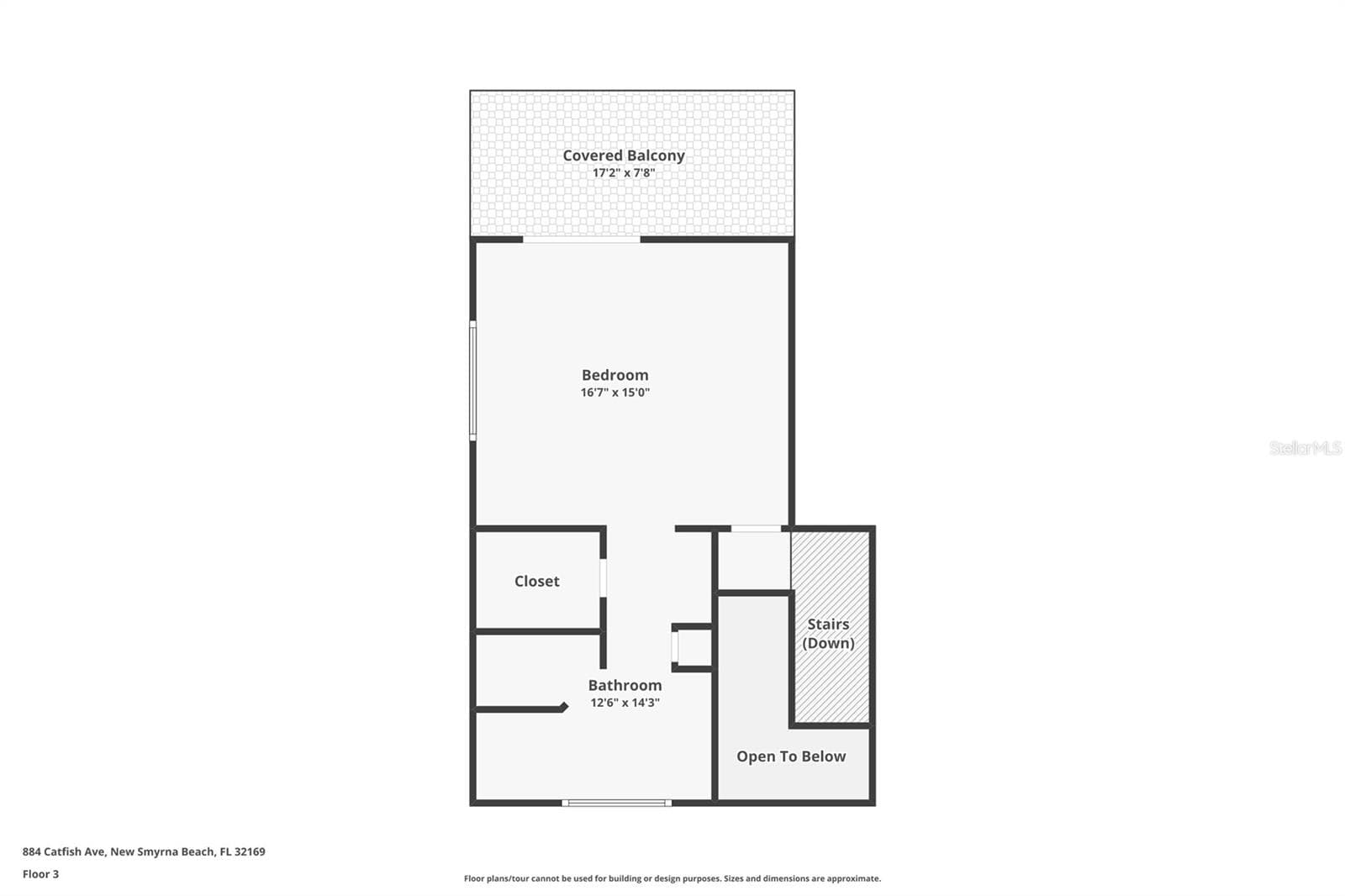 Third floor private owners suite with 17x7.9 open deck - 884 CATFISH AVE, NEW SMYRNA BEACH
