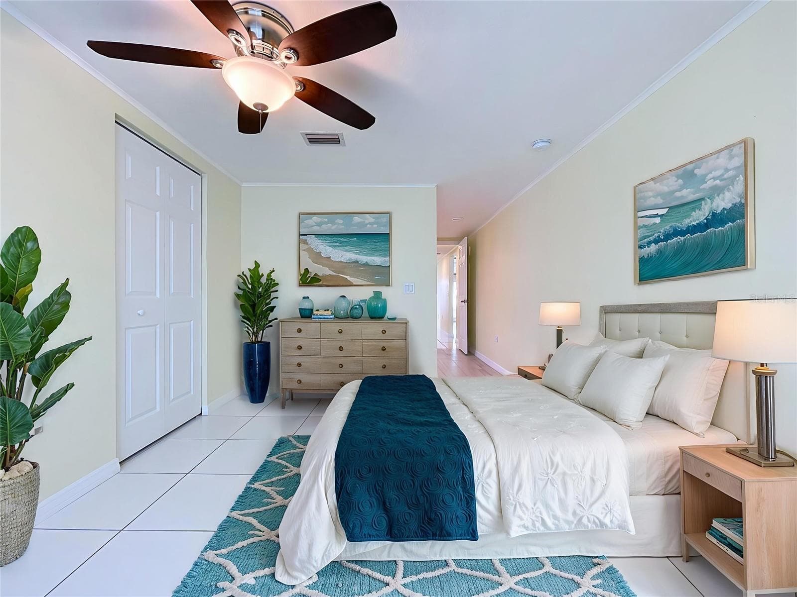 Primary bedroom-staged - 7401 ISLANDER LN, HUDSON
