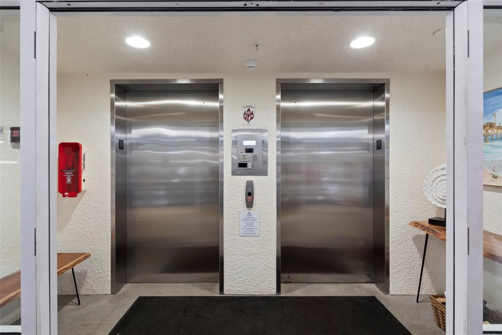 Elevator/Lobby security coded, locked stairs avail on each side of building as well - 17717 GULF BLVD #604, REDINGTON SHORES