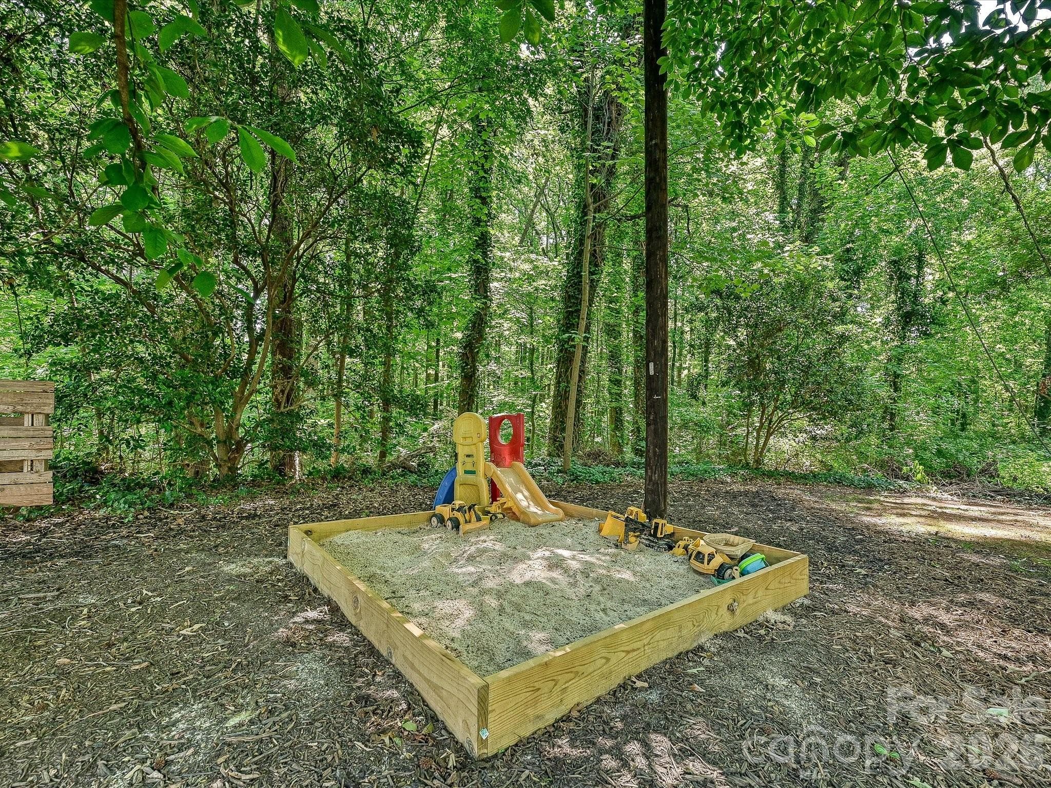 The large, level backyard offers endless opportunities for recreation, gardening, and outdoor enjoyment, surrounded by mature trees for added privacy. - 3514 Kelly Road, Charlotte