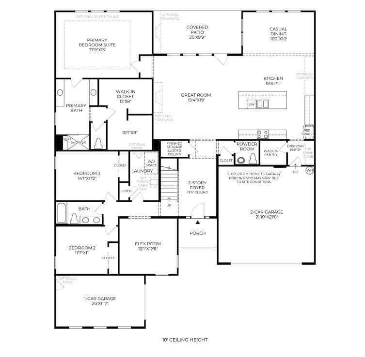 Thoughtfully designed home layout, main level living plus upper bonus room & bedroom - 1020 Courtney Lane, Wesley Chapel