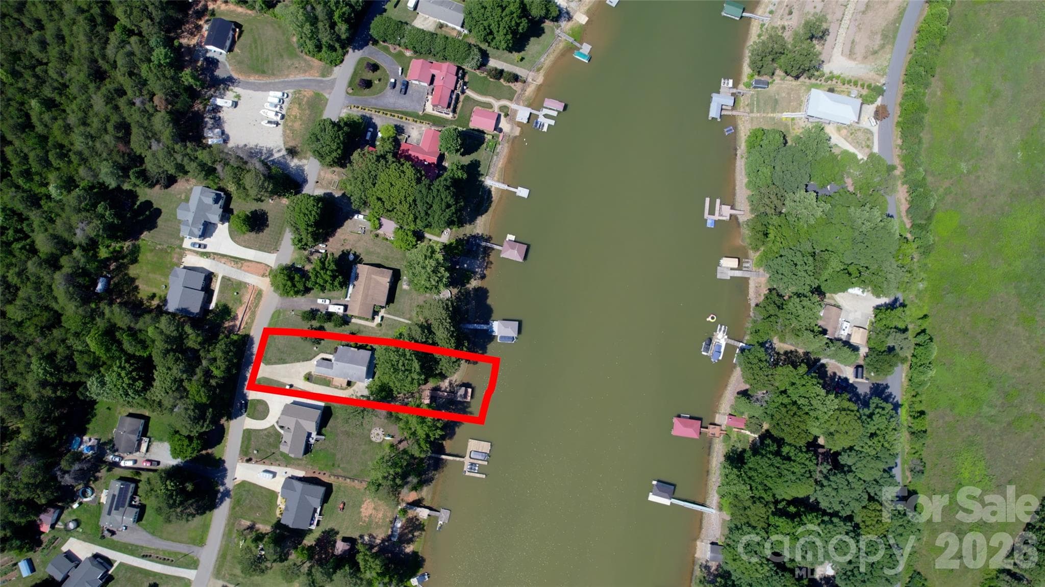 Ariel view of home on Lake Norman - 6917 Navajo Trail, Sherrills Ford