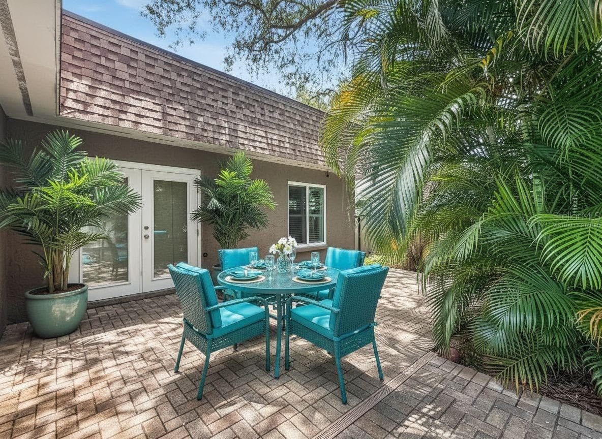 Virtually Staged - Back Patio - 1011 WINDING OAKS DR, PALM HARBOR