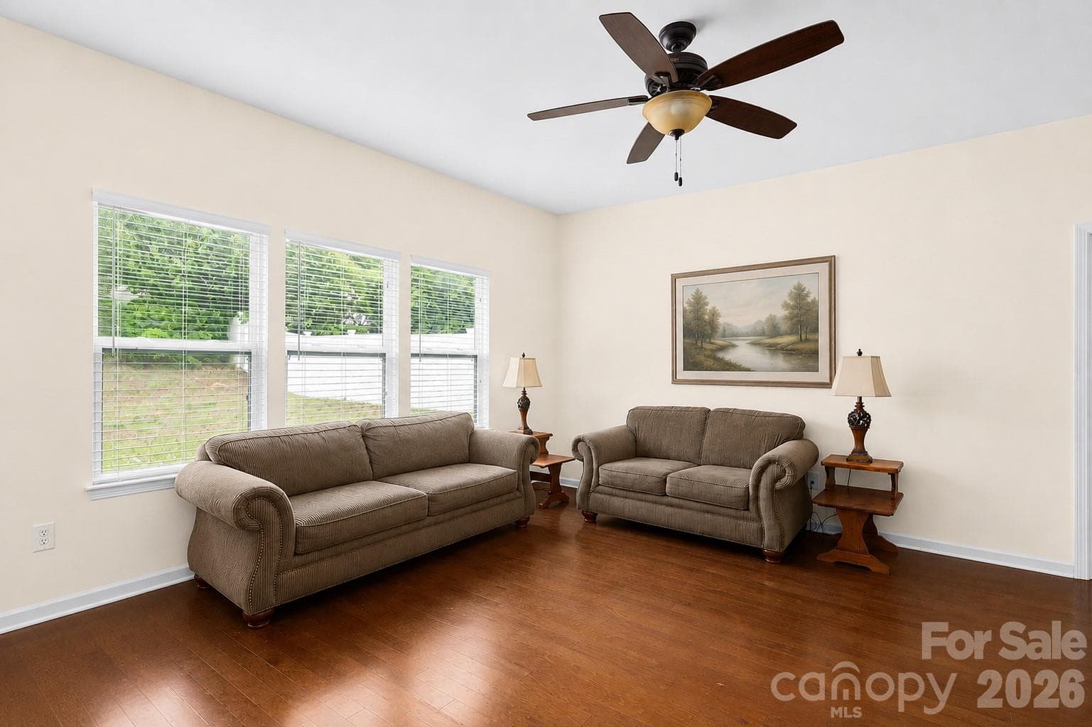 Family room - virtually staged - Winston Salem