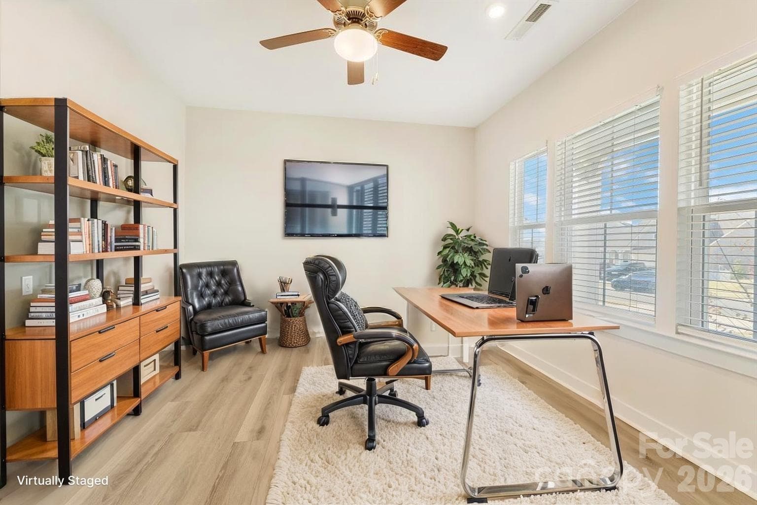 Virtually staged Office - Mooresville