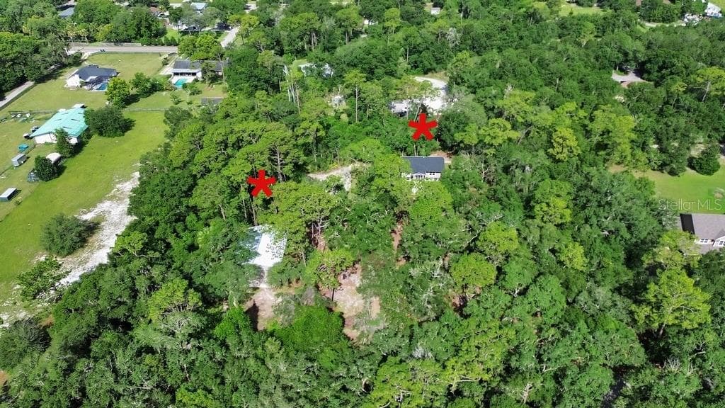 Aerial of home and shop - 1530 DEERMOSS LN, DELAND