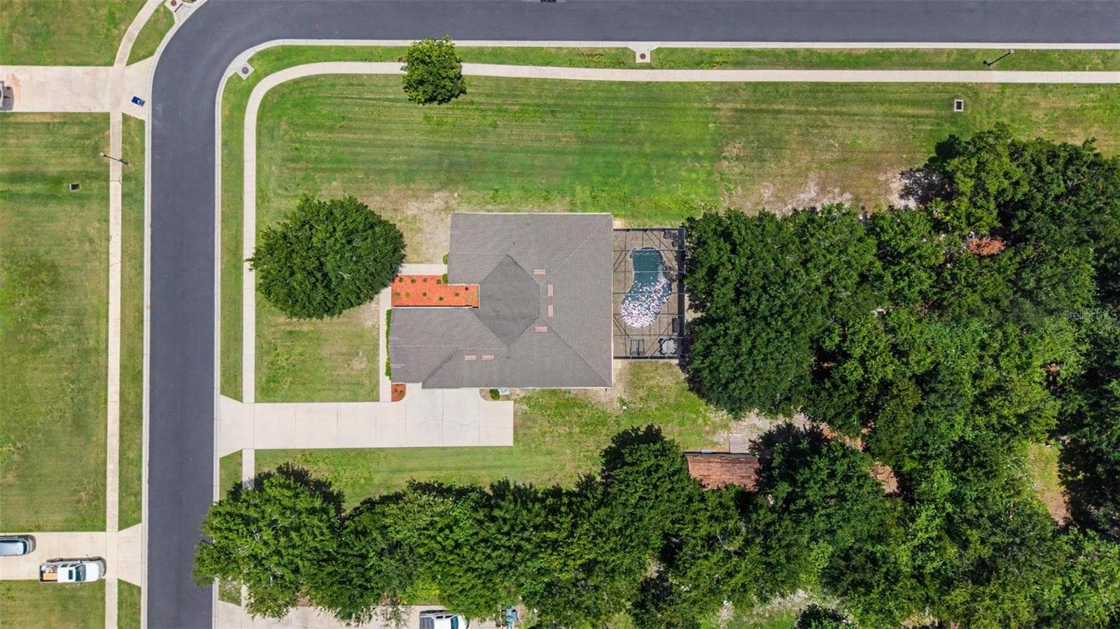 View of the Home from Above - 27928 AUSTIN WOODS DRIVE, DADE CITY