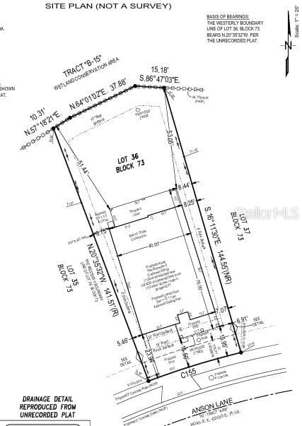 1623 Anson Lane Plot Plan - 1623 ANSON LN, ZEPHYRHILLS